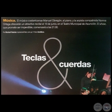  TECLAS & CUERDAS - Por MARISOL PALACIOS - Domingo, 04 de Junio de 2017 